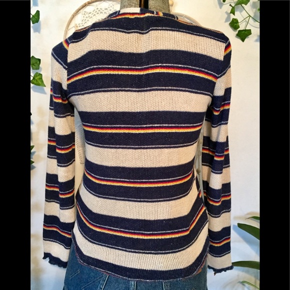 Navy stripe long sleeve tee - Picture 3 of 3